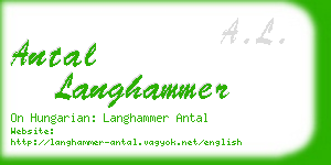 antal langhammer business card
